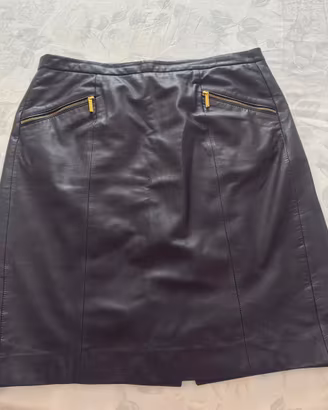 Gonna Michael Kors in pelle nera
