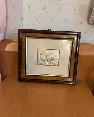Quadro argento, tema Mare