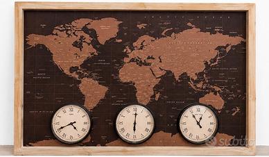 Orologio da parete mappamondo