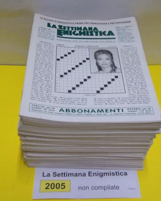 LA SETTIMANA ENIGMISTICA, anno 2005, NON compilati
