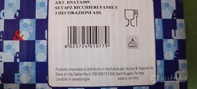 2 Set da 6 bicchieri soggetti natalizi