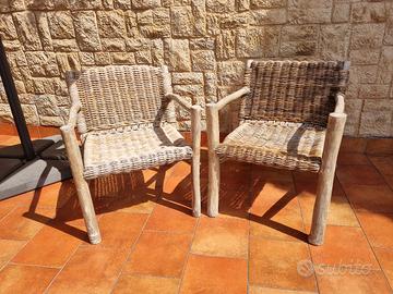 2 Poltrone da esterno per terrazza/giardino