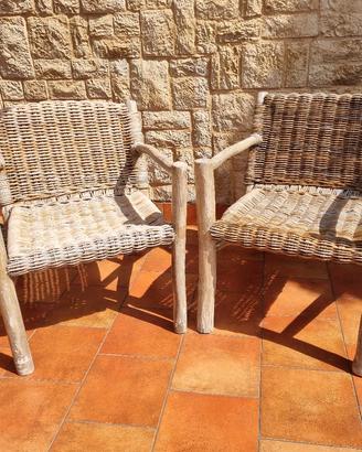 2 Poltrone da esterno per terrazza/giardino