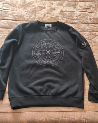 felpa nera M Stone Island 