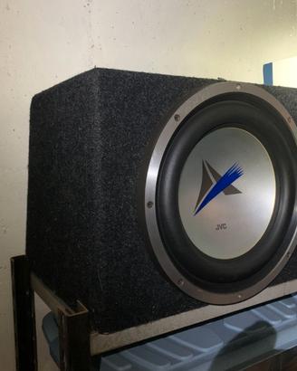 SUBWOOFER JVC 12" 4+4OHM BOX mdf NUOVO