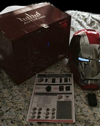 Autoking Iron Man Mask Helmet Bright Silver