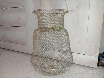 Gabbia pieghevole in filo d'acciaio per pesca