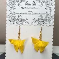 Orecchini Origami Farfalla Gialla - Fatti a Mano