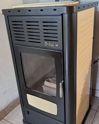 TERMOSTUFA A PELLET KLOVER 27KW CON MAIOLICHE