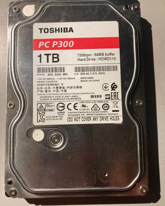 Hard disk Toshiba   1Tb per pc fisso