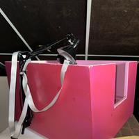 Cassa parto in legno massello rosa