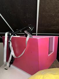 Cassa parto in legno massello rosa