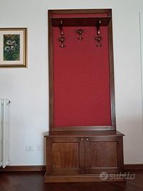 appendiabiti in noce da ingresso e scarpiera