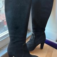 Zara-stivali neri camoscio, nuovi, nr. 40