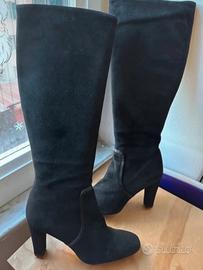 Zara-stivali neri camoscio, nuovi, nr. 40