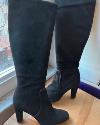 Zara-stivali neri camoscio, nuovi, nr. 40