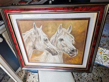 Dipinto cavalli  di Hinteregger Ottorino  