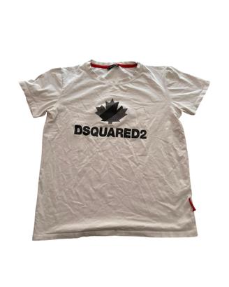 Dsquared2 T-shirt uomo bianca M Maple Leaf