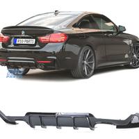 DIFFUSORE BMW F32 F33 F36 LOOK M PERFORMANCE NERO 