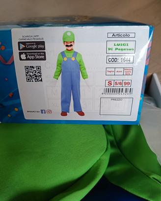 costume carnevale Luigi età 5/6