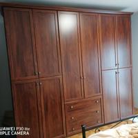 armadio legno Como specchio letto comodini 