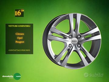 Cerchi in Lega 16" Citroen, Opel, Peugeot