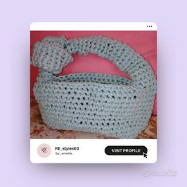 Borsa con nodo in crochet handmade