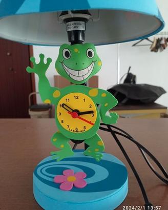 LAMPADA CON OROLOGIO