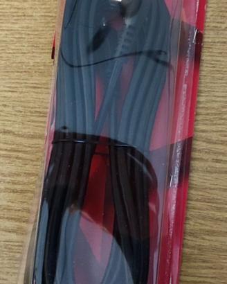 cavo antenna 5m nero 5 metri maschio maschio m-m