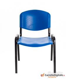Sedia sala attesa Impilabile in Plastica BLU