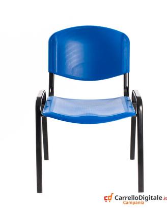Sedia sala attesa Impilabile in Plastica BLU