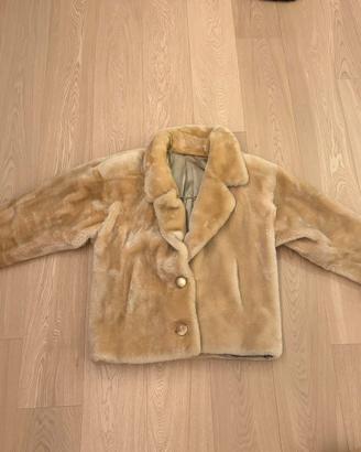 Pelliccia vera di montone beige