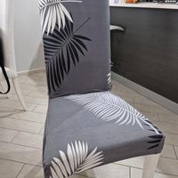 6 Sedie ecopelle bianca, con coprisedia