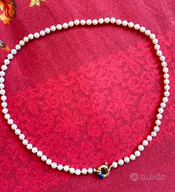 Girocollo perle e chiusura  in oro