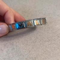 Bracciale Nomination lettere oro argento originale