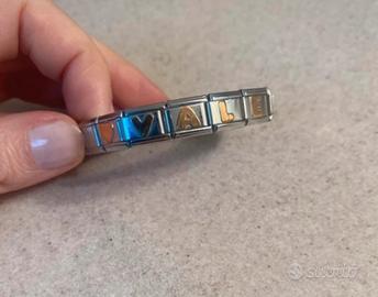 Bracciale Nomination lettere oro argento originale