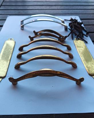 set maniglie ottone