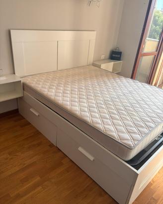 Letto contenitore con rete senza materasso