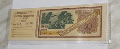 BIGLIETTO LOTTERIA NAZIONALE ITALIA  LIRE 30 ANNO