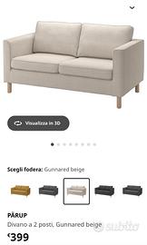 Divano parup 2 posti Ikea
