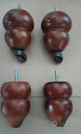 4 Piedini Divano misura M8 in Legno 