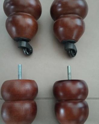 4 Piedini Divano misura M8 in Legno 