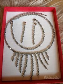 Parure artigianale vintage con critalli Swarovski