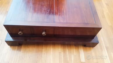 Tavolino caffè in legno massello Maison Coloniale