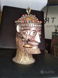 Full kapala tibetan skull originale