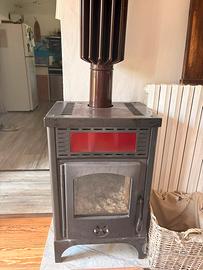 Stufa a legna vintage in ghisa