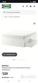 letto ikea completo di doghe e materasso