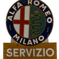 Insegna Smaltata Alfa Romeo 