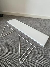 Ikea mensola Bergshult con staffe Pershult 80x20cm