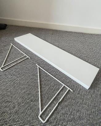 Ikea mensola Bergshult con staffe Pershult 80x20cm